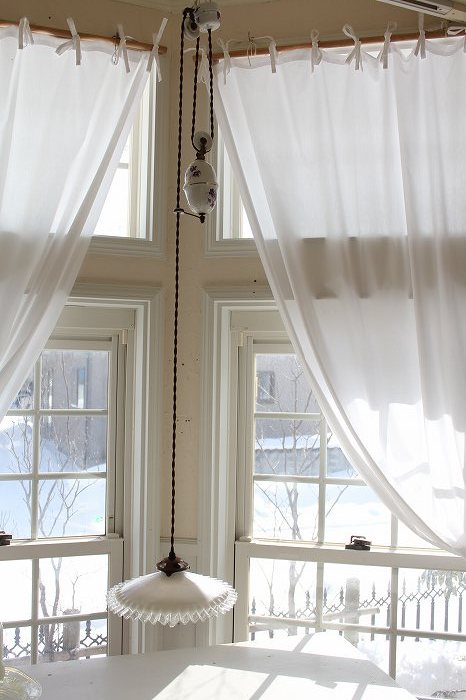 アンティーク照明 フランスアンティーク すみれ模様の滑車付きランプ