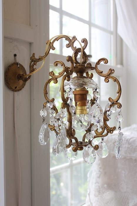 アンティークシャンデリア フランスアンティーク レア ブロンズケイジ