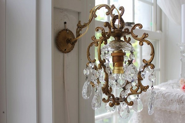 アンティークシャンデリア フランスアンティーク レア ブロンズケイジ