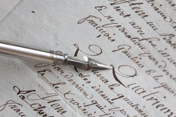 フランスアンティーク　レアデザイン♡　すずらん　インクペン　シルバープレート フランスアンティーク レアデザイン♡ すずらん インクペン シルバー