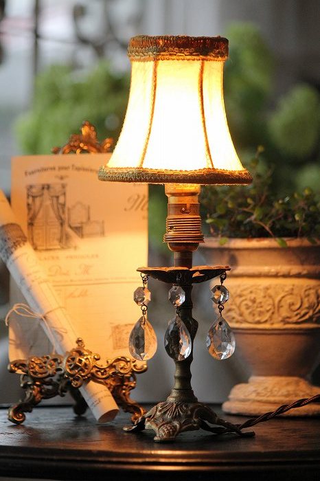 「アンティーク照明 フランスアンティーク 小さなランプスタンド」ココン・フワット Coconfouato [アンティーク照明＆アンティーク家具