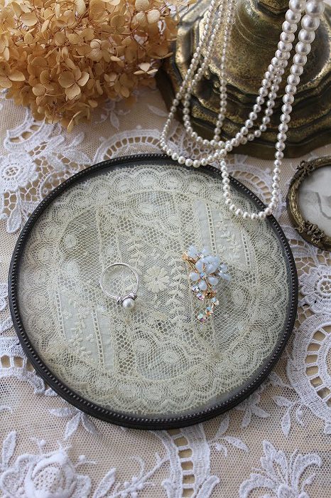 フランスアンティークトレイノルマンディレース