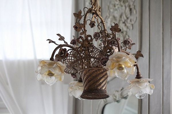 アンティークシャンデリア フランスアンティーク Napoleon III ローズ