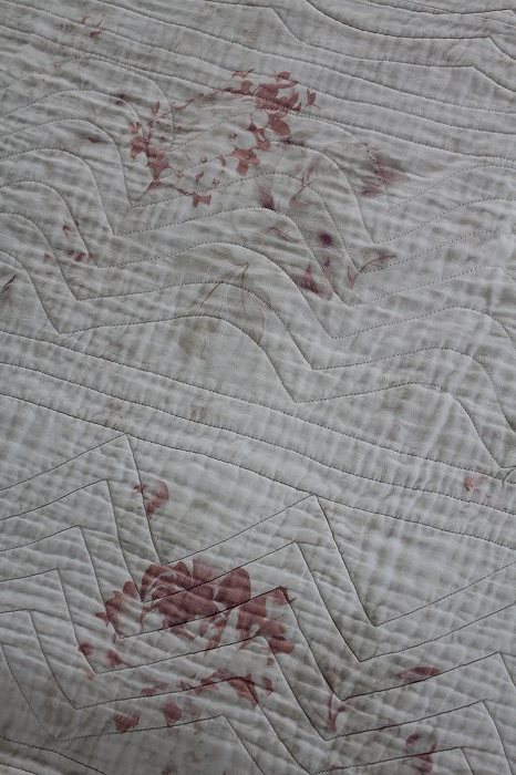 イギリスアンティークキルト ヴィクトリアンフラワーのリバーシブル