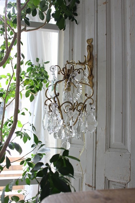 アンティークシャンデリア フランスアンティーク レア ブロンズケイジ