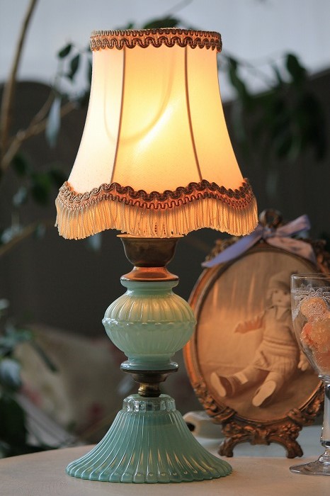 【3784】 antique bed side lamp 送料無料