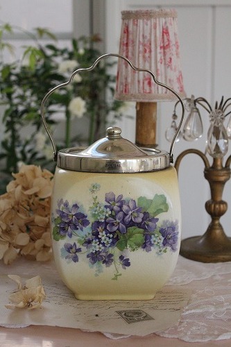 純銀P ⑦ シルバープレート ビスケットバレル ビスケットボックス