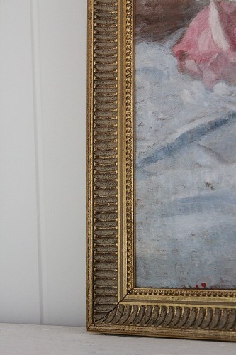 フランスアンティーク絵画 ROSES VASE 1940s」ココン・フワット