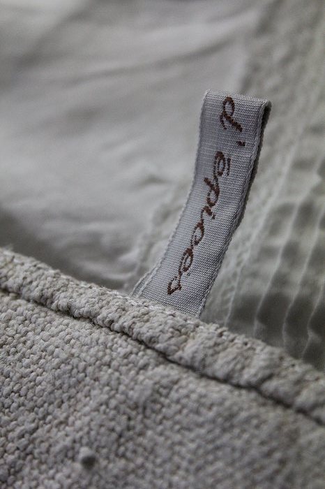 フランスアンティークリネン リメイクポーチ」ココン・フワット