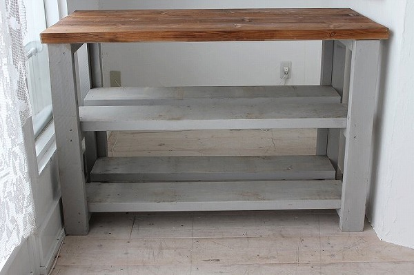 フランスアンティーク家具 ビストロ・ベジタブルカップボード 木箱付き