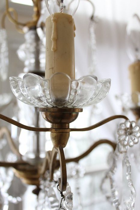 アンティークシャンデリア フランスアンティーク・ブロンズの