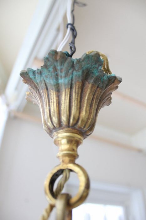 アンティークシャンデリア フランスアンティーク・ブロンズの