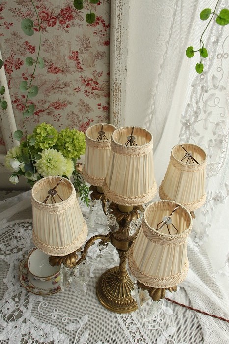 フランスアンティーク テーブルシャンデリアスタイルテーブルランプ 5