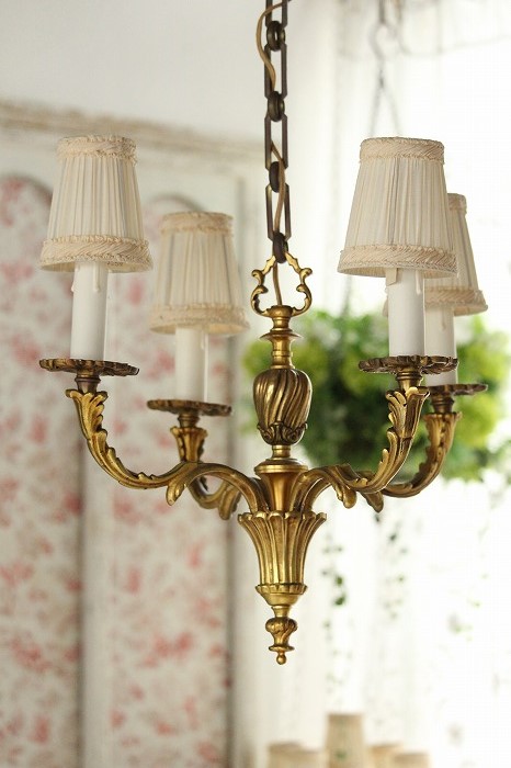 アンティークシャンデリア フランスアンティーク・ブロンズの