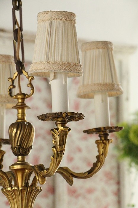 アンティークシャンデリア フランスアンティーク・ブロンズの