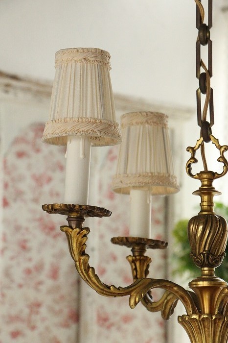 b14. フランス アンティーク ブロンズシェード　ミニシャンデリア　ランプ b20. フランス アンティーク ブロンズシェード ミニシャンデリア