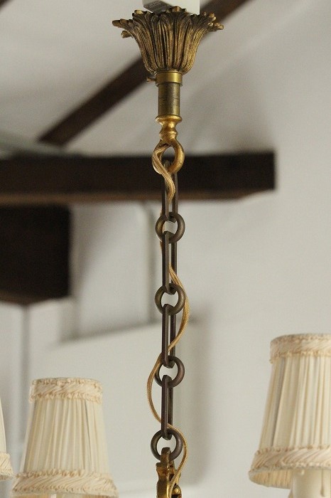 アンティークシャンデリア フランスアンティーク・ブロンズの