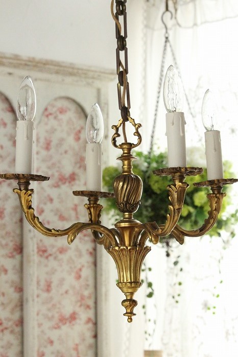 アンティークシャンデリア フランスアンティーク・ブロンズの
