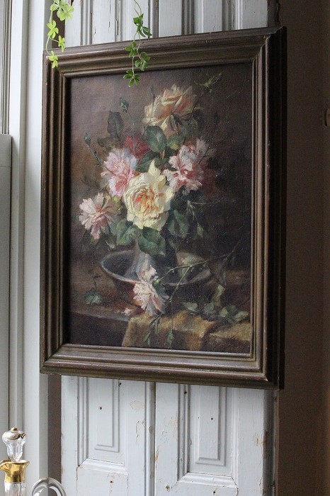 フランスアンティークの静物画 ” Bouquets De, 46% OFF