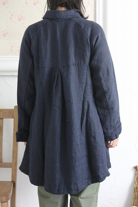 タグ付き新品 a+koloni コロニー おしゃれリネンコートサンド